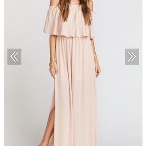 HACIENDA MAXI DRESS ~ DUSTY BLUSH CRISP